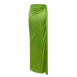 Elisabetta Franchi Dames, Rokken, Groen, Maat: L Viscose