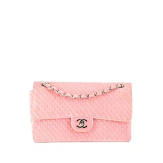 Chanel Pre-owned Vintage Gewatteerde Velvet Schoudertas - Dames - Pre-owned - Roze - Maat: ONE Size Velours