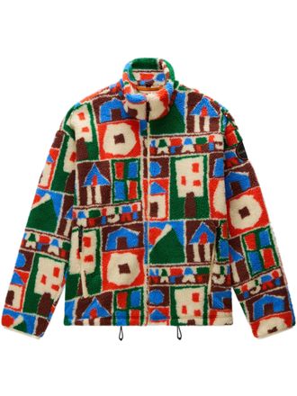 Napapijri Abstract Geometric Polyester Fleece Jacket