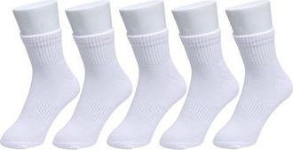 French Connection Organic Cotton Half Cushion Quarter Sock 5-Pack in White at Nordstrom