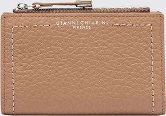 Gianni Chiarini Portafoglio bifold in pelle martellata con logo e tasca portamonete