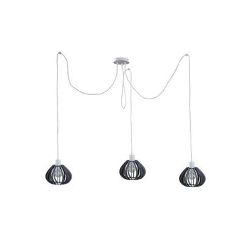 Netlighting Nicoleta Cluster Pendant Ceiling Light Grey 3x E27