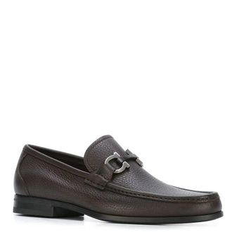 Ferragamo Salvatore Ferragamo Gancini Moccasin in Dark Brown, Size 7