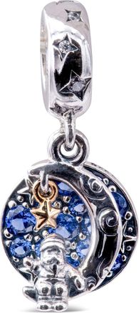 Pandora Moments Santa Claus On The Moon Double Dangle Charm