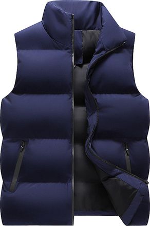 Generic Mens 2025 Jackets Vest Coat Gilets Tops Blouse Padded Fall And Winter Vest Mens Fashion Trend Undershirt Casual Loose Warm Thickened Jacket Warm Pajam