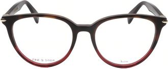 Rag & Bone Ladies Brown Rectangular Eyeglass Frames RNB3027