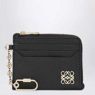 Loewe Black/Gold Anagram card holder with chain