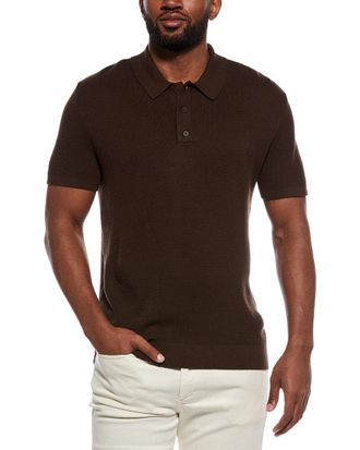 Onia Textured Knit Polo Shirt