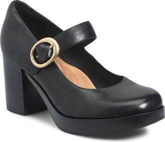 S&ouml;fft Kathleen Platform Mary Jane Pump in Black at Nordstrom, Size 8.5