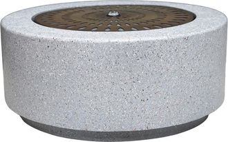 Ivyline Ivyline - Solis Large Water Feature with Light Display - Metal - L70 x W70 x H30 cm - Terrazzo/Brass