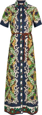 Alemais Alemais Liana Printed Linen Midi Shirt Dress - Multicoloured - 16 (UK16 / XL)