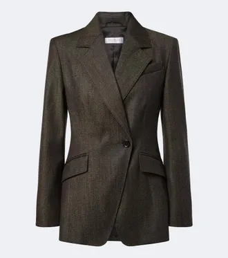 Max Mara Double-breasted virgin wool blazer