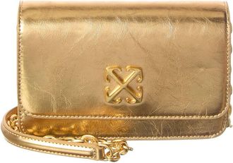 Off-white Leather Wallet On A Chain