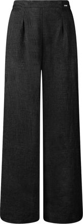 Bomboogie Pantaloni Palazzo in Lino - - Trousers - Donna - Nero - L