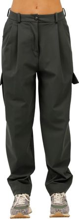 Roberto Ricci Design Cargo broek met plooien - Dames - Straight fit broeken - Groen - S - Broeken