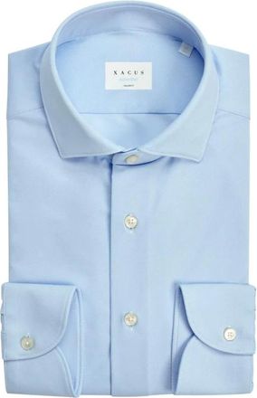 Xacus Formal Shirts - Heren - Zakelijke Overhemden - Blauw - 7XL - Overhemden