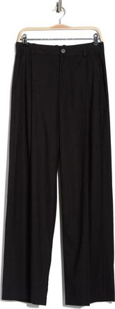 Vince High Waist Tailored Wide Leg Pants in Soft Black at Nordstrom Rack, Size 10