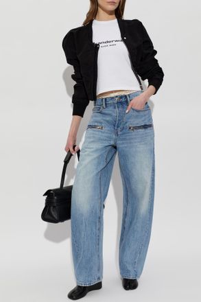 Alexander Wang T-shirt With Shimmering Appliqu&eacute;s, Womens, White