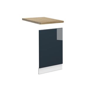 Vicco Panel Frontal Fame-line, Azul Oscuro Alto Brillo, 45 Cm, Et Roble