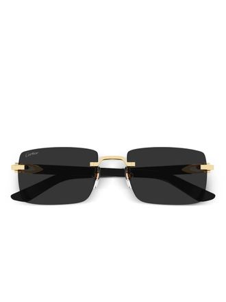 Cartier round-frame sunglasses - unisex - Metal/Acetate - 55 - Black