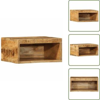 vidaXL The Living Store Mobile TV a Parete 40x30x19 cm Legno Grezzo Massello di Mango - Armadio a muro