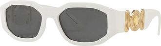 Versace Medusa Biggie Sunglasses in White/Dark Grey Men 53mm
