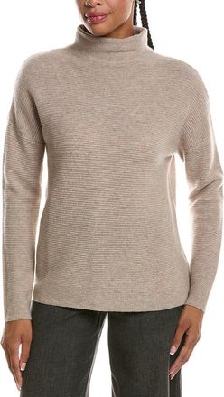 Fort&eacute; Cashmere Textured Slouchy Funnel Neck 100% Cashmere Sweater