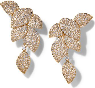 Nadri Starlet Leaf Linear Drop Earrings in Gold at Nordstrom