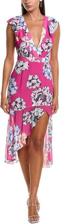 Milly Milly Nanci Petals In Bloom Ruffle Midi Dress