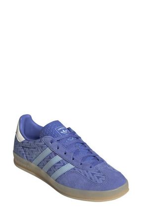 adidas Gazelle Indoor Sneaker in Real Lilac/Clear Sky/Gum 3 at Nordstrom, Size 10.5