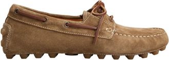 Tod's Bruine Bootschoenen - Heren - Bootschoenen - Bruin - 40 EU - Leer - Schoenen