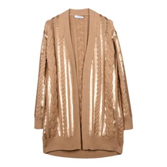Max Mara Dames, Truien, Bruin, Maat: XS Wol