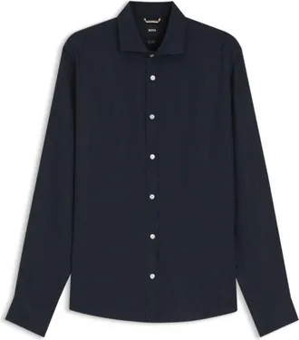BOSS Regular-fit shirt in washed linen