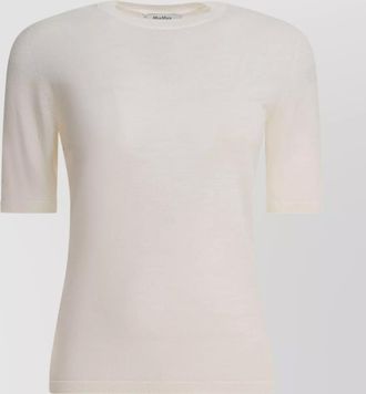 Max Mara crew neck ribbed cuffs short sleeves