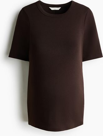 H&M MAMA Figurbetontes T-Shirt - Brown