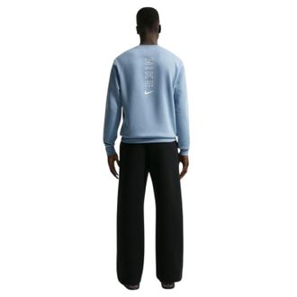 Nike Heren City Side Logo T-shirt met Ronde Hals (Blauw)