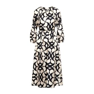 Max Mara Dames, Jurken, Veelkleurig, Maat: M Zijde