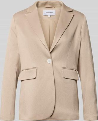 More & More More & More Regular Fit Blazer mit Pattentaschen in Beige, Gr&ouml;&szlig;e 34