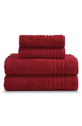 Ella Jayne Home Solid Cotton 4-Piece Towel Set in Red at Nordstrom Rack