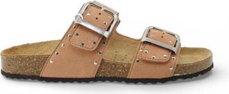 Geox Brionia R Slide - Dames - Sandalen - Roze - 37 EU - Leer - Schoenen