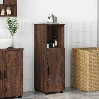 vidaXL Bathroom Cabinet with Storage Brown Oak 30 x 35 x 95 cm vidaXL
