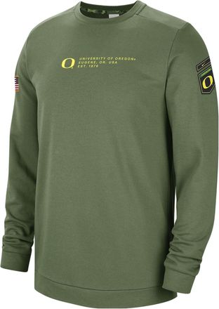 Nike Oregon Ducks Salute To Service Team Issue Crewneck Olive DN1719-328