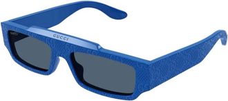 Gucci Authentieke Stijlvolle Brillen met Premium Kwaliteit - unisex - Zonnebrillen - Blauw - 55 MM - Accessoires