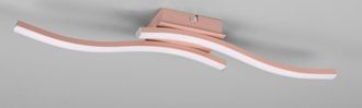 Trio Leuchten Dise&ntilde;o De Luz De Techo Varilla Doble Led 4000k Route Rose Gold Trio Lighting