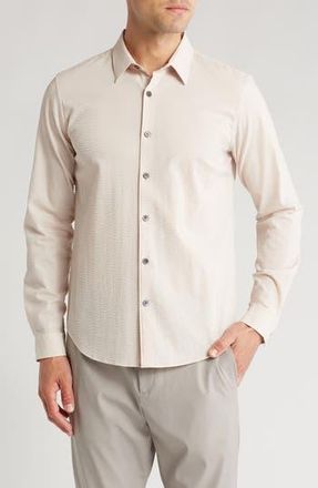 Theory Rammy Poplin Button-Up Shirt in Sand at Nordstrom Rack, Size Large