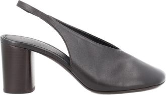 Christophe Lemaire Neutral Glove Rounded Toe Leather Pumps