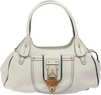 Ferragamo White Leather Handbag (Pre-Owned)