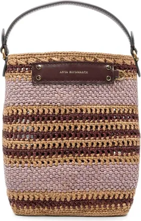 Anya Hindmarch Woven-stripe Bucket Bag