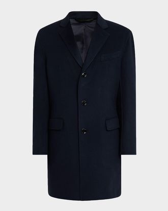 Brioni Men & apos;s Wool and Cashmere Double-Face Top Coat
