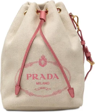 Prada Pre-owned Prada Canvas Canapa Logo Drawstring Pouch Ladies 6KHDQP0IWAEIK2CE
